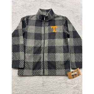 Tennessee Volunteers Boys Fleece Jacket Plaid Full Zip XS 4/5 Shacket